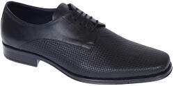 Ciucaleti LUX Pantofi barbati eleganti din piele naturala matritata Negru NIK NIC02PRN, marimea 42