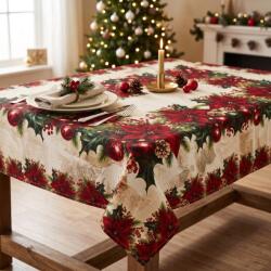 decoDoma Față de masă cu tratament de teflon CHRISTMAS STAR 120 x 160 cm Fata de masa