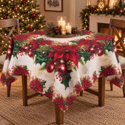 decoDoma Față de masă centrală cu tratament de teflon CHRISTMAS STAR 85 x 85 cm Fata de masa