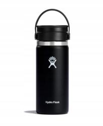 Hydro Flask Termosz Hydro Flask 16oz széles szájú, rugalmas kortyfedéllel fekete (W16BCX001)