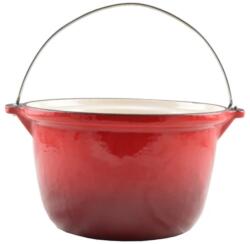 Perfect Home Ceaun fonta emailata cu maner 3 L Perfect Home 13251, rosu Ceaun