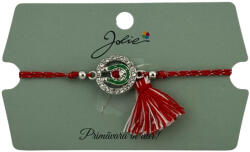 Flippy Martisor Bratara Ciucure, Jolie, Snur Rosu Reglabil, cu Pandantiv, Model Cerc Potcoava Buburuza (teo-134909)