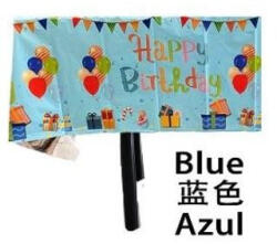 Flippy Fata de Masa, Flippy, din Folie, Imprimeu Happy Birthday cu Baloane, 137 x 183 cm, Albastru (teo-132178) Fata de masa