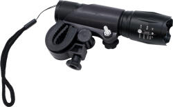 FLOW Lanterna LED aluminiu cu zoom si suport bicicleta FLOW FB-T6G (ETF-16807)