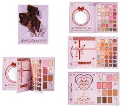 Flippy Paleta de Machiaj tip Carte, KevinCoco, Model Purple Plush Bow Palette, 82 Nuante, Paleta All-in-One, Farduri, Blush si Iluminatoare, 22.8x17.4x4.6 cm, Multicolor (teo-166304)