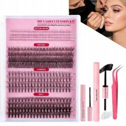  Bonding szempillák 484 db Bonding Lash Diy szett Mesterséges akcesoria