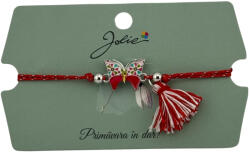 Flippy Martisor Bratara Ciucure, Jolie, Snur Rosu Reglabil, cu Pandantiv, Model Fluture (teo-134907)