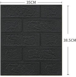 Flippy Set 10 Placi Tapet 3D Flippy, 35 x 38 cm, 3 mm, 1.33 mp, Negru (teo-128821)