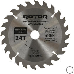 ROTOR Disc taiat lemn ROTOR 160 20 16 cu adaptor 24T (ETF-16005) Disc de taiere