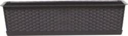 MAGIC MESH Virágláda alátéttel 49 cm, antracit, RATOLLA, fonott rattan utánzat