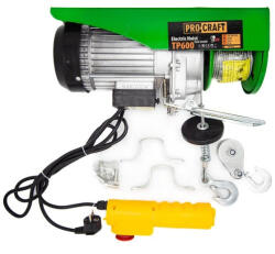 Procraft Troliu electric palan PROCRAFT TP600, 1200 W, capacitate ridicare 300 600 kg, inaltime 20 m (ETF-13414)