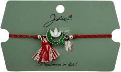 Flippy Martisor Bratara Ciucure, Jolie, Snur Rosu Reglabil, cu Pandantiv, Model Ghiocel (teo-134904)