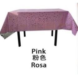 Flippy Fata de Masa, Flippy, din Folie, Imprimeu Stele Aurii, Impermeabila, 137 x 183 cm, Roz (teo-132184) Fata de masa