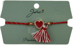 Flippy Martisor Bratara Ciucure, Jolie, Snur Rosu Reglabil, Model Inima Rosie (teo-165209)
