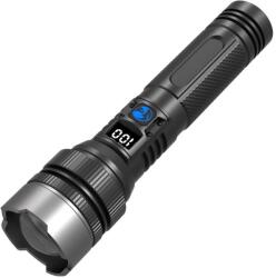 DEPOZIT LICHIDARE STOC Lanterna Power Bank LED, Flippy, Incarcare USB, Raza 200m, 10W, Model T6 Telescopic, Functie Zoom si Incarcare Telefon, 1800 mAh, Negru - (teo-132863-LICHIDARE)