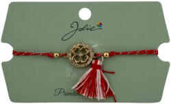 Flippy Martisor Bratara Ciucure, Jolie, Snur Rosu Reglabil, cu Pandantiv, Model Trifoi cu Patru Foi (teo-134910)