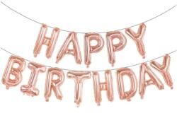 Flippy Set baloane folie Flippy, Happy Birthday, 40 cm, rose gold (teo-124737)
