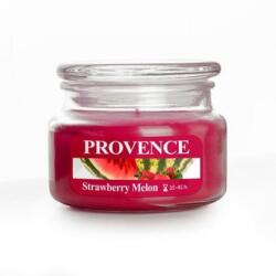 PROVENCE Gyertya üvegben Fedővel 200g Eper+görögdinnye