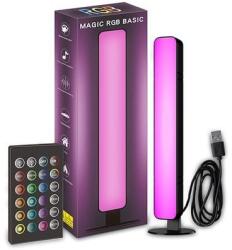 Flippy Lampa de Birou, Flippy, RGB Colorat, 14 LED, Putere 5V, Telecomanda cu 24 de Taste, Cablu USB, Negru, 25.5x4x3.5cm (teo-126574)