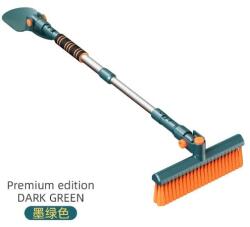 Flippy Racleta Auto pentru Zapada cu Doua Capete, Flippy, Dezapezire Masina, cu Maner Lung, Ergonomica, Detasabila, pentru Geamuri si Caroserie, Usor de Utilizat, 48 cm- 78 cm, Verde Inchis (teo-133149)