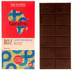 Fairafric Bio étcsokoládé 80% kakaótartalommal, Ghánában készült, 80 g