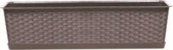 MAGIC MESH Virágláda alátéttel 49 cm mocca RATOLLA fonott rattan utánzat