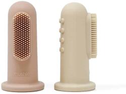 Mushie PERIUȚE DE DINȚI DIN SILICON PENTRU DEGET Variantă: Blush