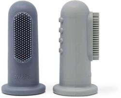 Mushie PERIUȚE DE DINȚI DIN SILICON PENTRU DEGET Variantă: Stone