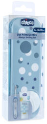 Chicco Set periuță de dinți și pastă de dinți în etui Always smiling 6m+ Variantă: Light Blue