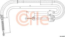 Cofle 10.4307 - Cablu, frana de parcare - CABLU. FRANA DE PARCARE - compatibil Mini - Cofle-10.4307 (COFLE104307)