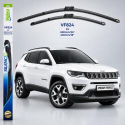 Valeo Ștergătoare Jeep Compass (MP, M6, MV, M7) 2016→ | Valeo Silencio Xtrm VF824 | Set Față 600+450mm (VAL577824JEEPCOMPASSMP)