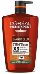 L'Oréal Gel de dus si sampon pentru curatarea corpului, parului, fetei si barbii, L'Oreal Paris Men Expert cu parfum lemnos si ulei de cedru, Barber Club, 1000ml
