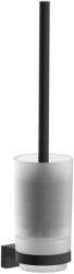 Hansgrohe AddStoris S - Fali WC kefe tartóval, matt fekete 41782670 (41782670)