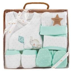 Interbaby Set pentru ieșirea din spital a bebelușului, 5 piese, Elefante Mint