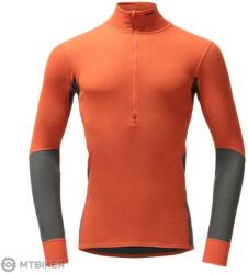 Devold Wool Mesh 190 Zip Neck póló, brick/castlerock (XL)