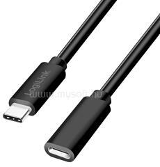 LogiLink USB 2.0 Type-C kábel, C/M-USB-C/F, PD, fekete, 2 m (LOGILINK_CU0211) (LOGILINK_CU0211)
