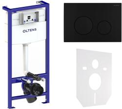 Oltens Set cadru încastrat Oltens Triberg 50001000, buton de spălare Oltens Lule 57104300, 49301000 (58301300)