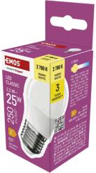 EMOS CLS Mini Globe LED izzó, E27, 2, 2W, 25W, 250lm, meleg fehér (1525743248)