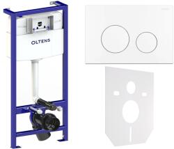 Oltens Set cadru încastrat Oltens Triberg 50001000, buton de spălare Oltens Lule 57102000, 49301000 (58300000)