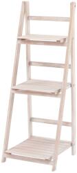 Chomik Raft tip scară din lemn masiv 3 polițe 42x39x109cm natural albit 69951 (PHO8423) Raft