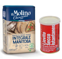 Chiavazza Pachet Faina Manitoba Integrala, 500 g si Drojdie Uscata, Italmill, 100 g