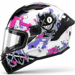 MT Helmets Cască integrală pentru motocicletă MT Stinger 2 IMP A8 alb-negru-roz (MT1334E12A81)