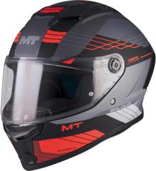 MT Helmets Cască integrală pentru motocicletă MT Stinger 2 Baldur C15 negru mat-gri-roșu (MT1334D76B152)