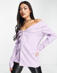 Missy Empire Lila Testhezálló Blézer Nyitott Vállakkal Xs