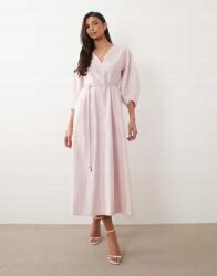 Forever New rózsaszín midi ruha v-neck B23 XL