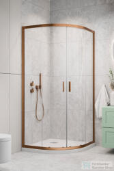 Radaway Alienta A 80x80 íves zuhanykabin, szálcsiszolt réz profil 10228080-93-01 (10228080-93-01)