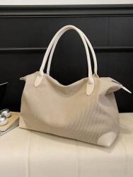 Shein bézs cipzáras kézitáska S07 vfe 17X28X50CM
