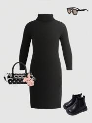 Shein fekete golf ruha S06 jlq 98/104