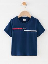 Shein sötétkék print póló S06 98/104