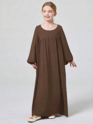 Shein szatén barna maxi ruha PK01 140-146